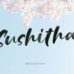 Sushitha Brush Font