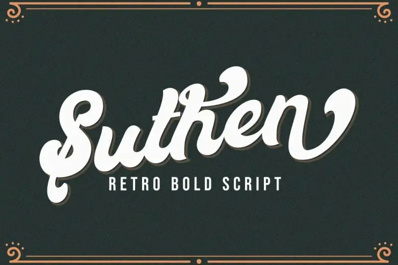 Suthen Bold Script Font