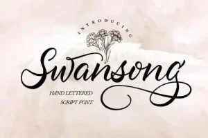 Swansong Calligraphy Font