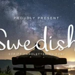 Swedish Script Font - Fonte Grátis Swedish Script Font