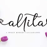 Sweet Allita Calligraphy Font - Fonte Grátis Sweet Allita Calligraphy Font