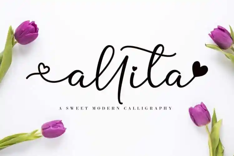 Sweet Allita Calligraphy Font