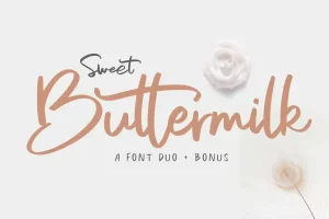 Sweet Buttermilk Font Duo