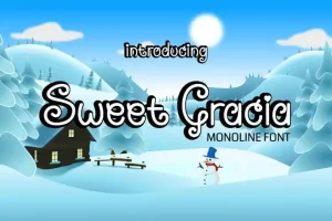 Sweet Gracia - Monoline Font