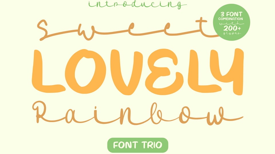 Sweet Lovely Rainbow Font Trio › Fontesk
