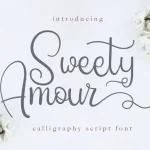 Sweety Amour Script Font - Fonte Grátis Sweety Amour Script Font