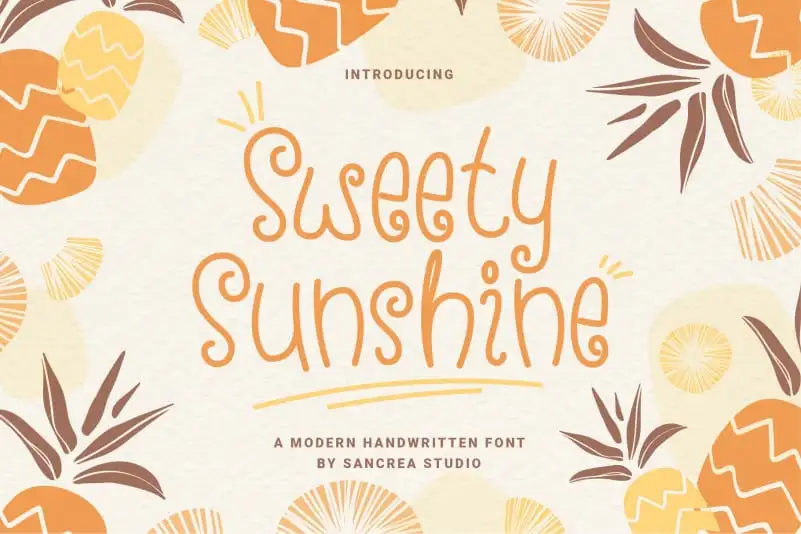 Sweety Sunshine Display Font