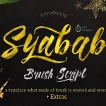 Syabab Brush Script - Fonte Grátis Syabab Brush Script