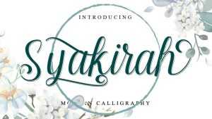 Syakirah Script Font › Fontesk