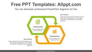 Symmetric hexagon arrow PowerPoint Diagram Template