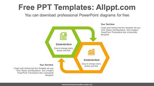 Symmetric hexagon arrow PowerPoint Diagram Template