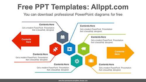 Symmetric hexagon PowerPoint Diagram Template