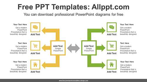 Symmetric Square Arrow PowerPoint Diagram