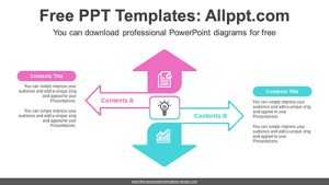 Symmetrical Arrows PPT Diagram