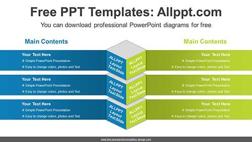 Symmetrical Banner PowerPoint Diagram