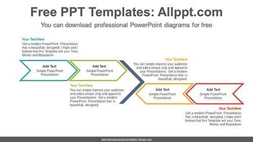 Symmetrical Chevron Arrow PPT Diagram