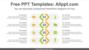 Symmetrical chevron banner PowerPoint Diagram Template