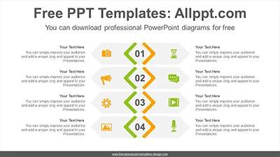Symmetrical chevron banner PowerPoint Diagram Template