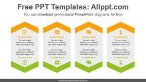 Symmetrical chevron PowerPoint Diagram Template