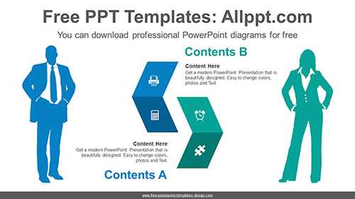 Symmetrical Chevron PowerPoint Diagram