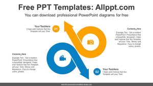 Symmetrical Doughnut Arrow PPT Diagram