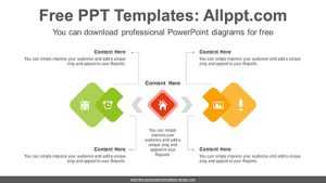 Symmetrical rhombus square PowerPoint Diagram Template