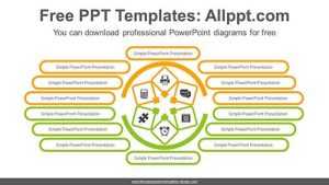 Symmetrical Semi Radial PowerPoint Diagram