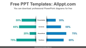 Symmetry Bar Chart PowerPoint Diagram
