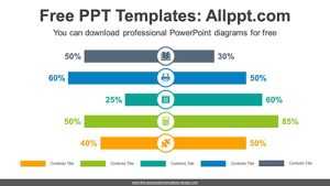 Symmetry Column Chart PPT Diagram