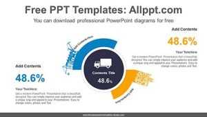 Symmetry Donut Chart PowerPoint Diagram