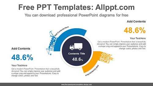 Symmetry Donut Chart PowerPoint Diagram