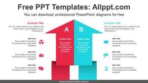 Symmetry Rising Arrows PowerPoint Diagram