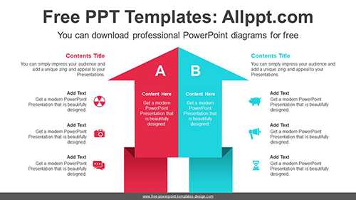 Symmetry Rising Arrows PowerPoint Diagram