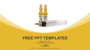Syringe with needle and brown ampoule PowerPoint Templates