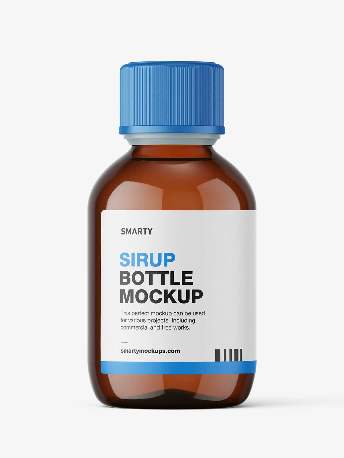 Syrup bottle mockup / amber