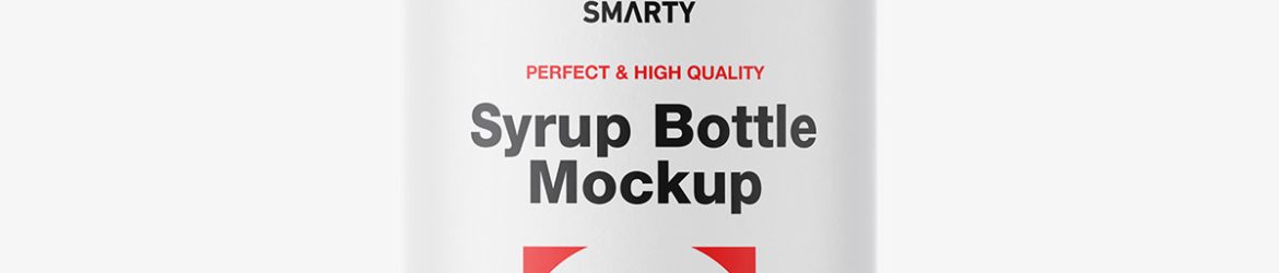 Syrup bottle mockup / glossy