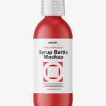 Syrup bottle mockup / matt