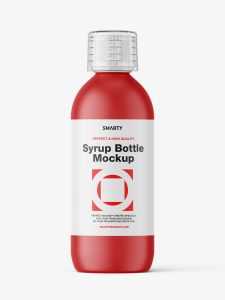 Syrup bottle mockup / matt