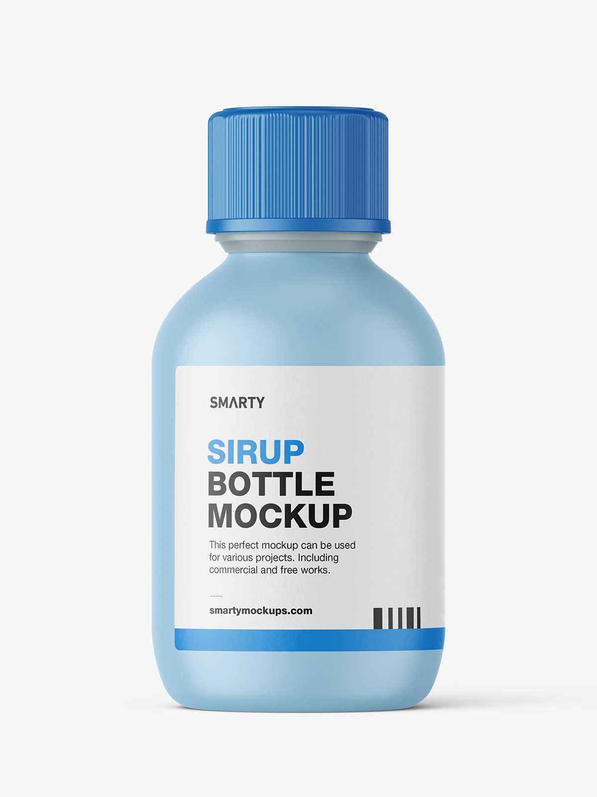 Syrup bottle mockup / matt