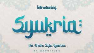 Syukria Font › Fontesk