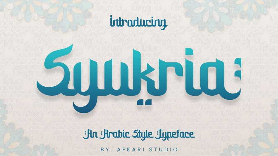 Syukria Font › Fontesk