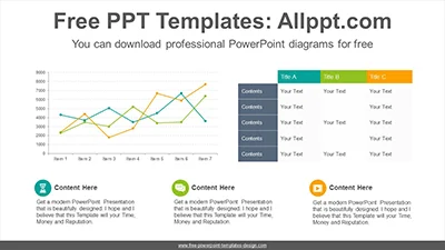 Table line charts PowerPoint Diagram Template