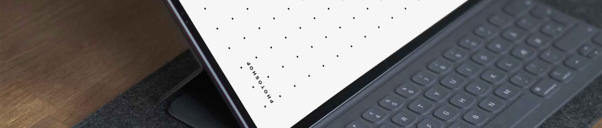 Tablet with a Keyboard Mockup