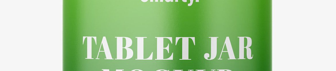 Tablets bottle mockup