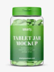 Tablets bottle mockup