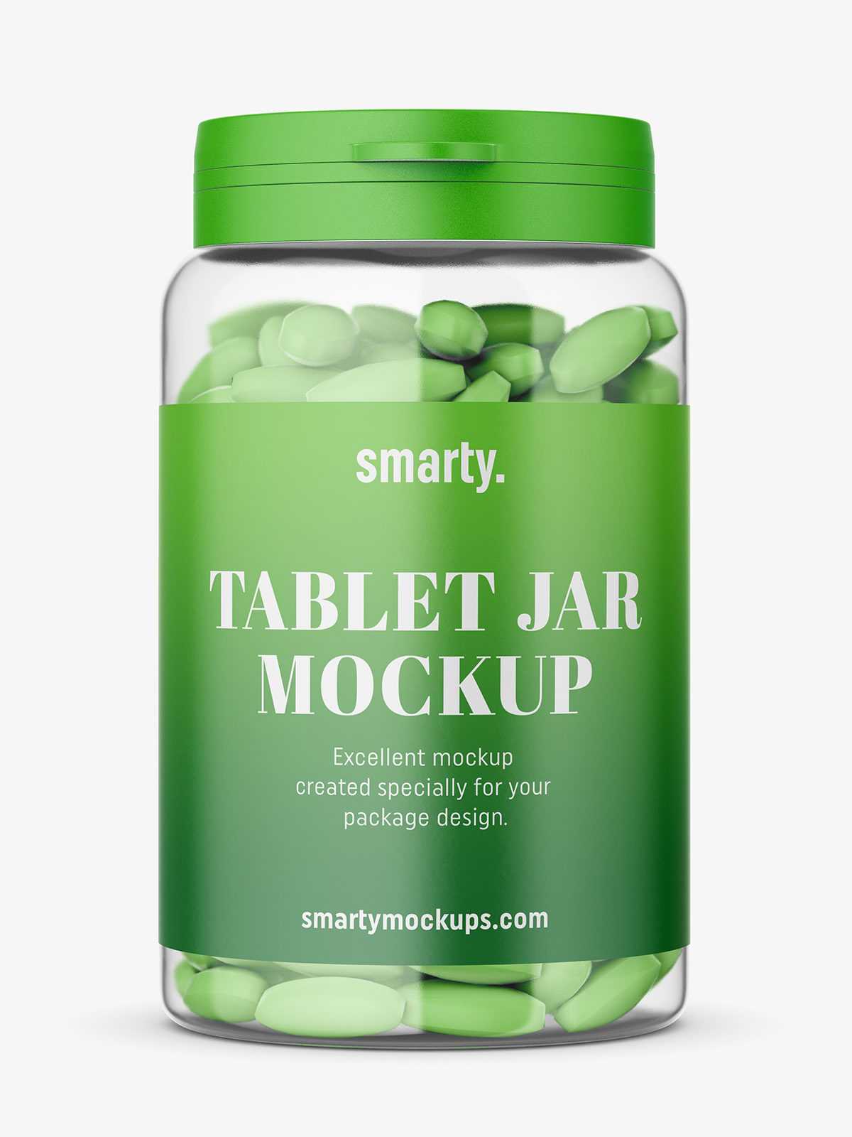 Tablets bottle mockup