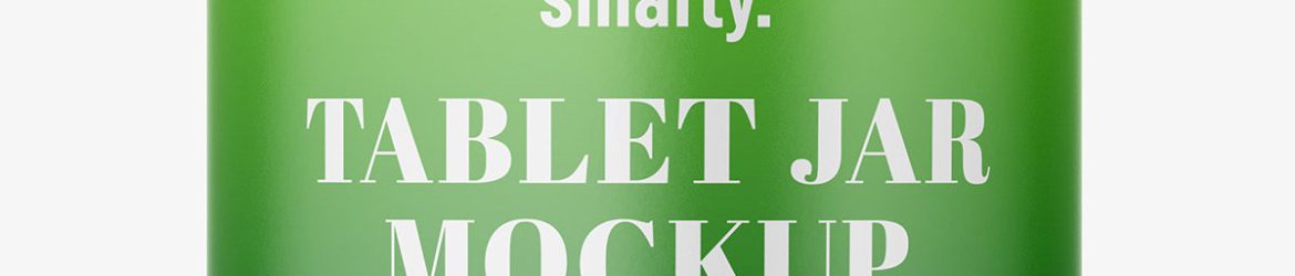 Tablets bottle mockup