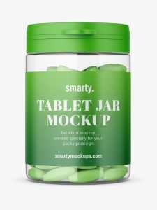 Tablets bottle mockup