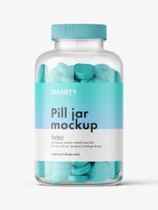 Tablets jar mockup