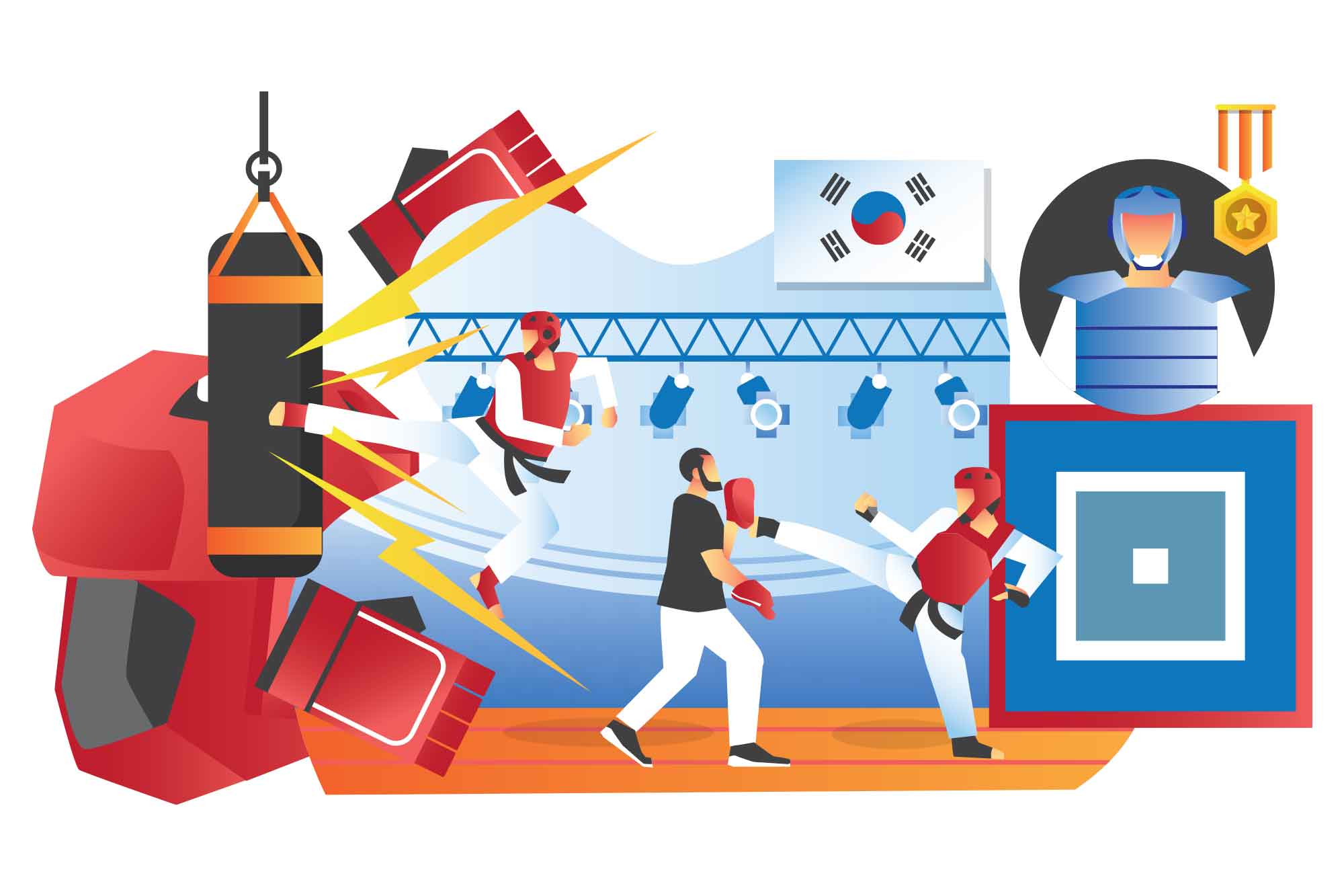 Taekwondo Vector Illustration (AI)